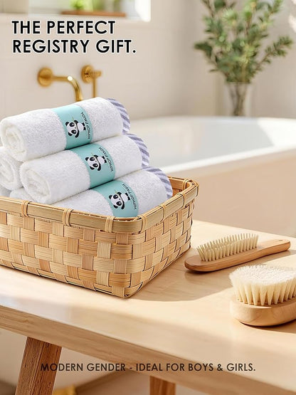 HIPHOP PANDA Baby Washcloths, Rayon Made from Bamboo