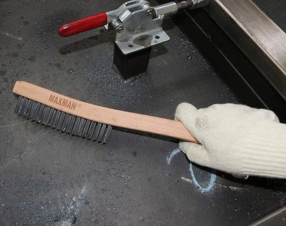 MAXMAN Wire Brush, Heavy Duty Carbon Steel and Stainless Steel Wire Brushes
