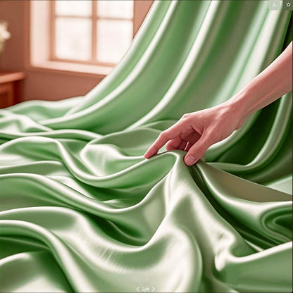 Sage Green Satin Fabric 10 Yards 60 Inch Wide Silky Polyester Lining Material for Bridal Shower Birthday Party Wedding Draping Decorations & Crafts Sewing DIY Decor