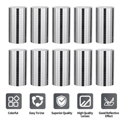 Mosaic Tiles, 10 x 10 mm 4500 PCS Self-Adhesive Disco Tiles, Silver Square Disco Ball Stickers for DIY Craft Party Decoration