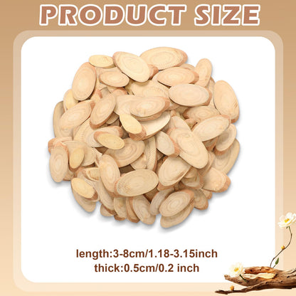 Gerrii 90 Pcs Irregular Natural Driftwood Chips for DIY Dried Wood Strips Oval Wood Chips for Table Decorations DIY Crafts Beach Decorations Card Making Photography Props Home Wedding Party Decor