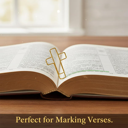 200 Pack Gold Cross Paper Clips, Decorative Paper Clips and Bookmarks for Bible Study, Journaling, Church Office and Home Use
