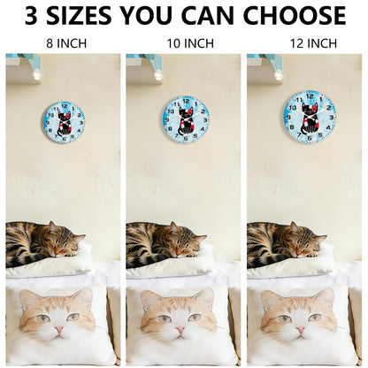 TGHHPC Silent Wall Clocks Battery Operated 10 Inch - Premium Glass Material Wall Clock, Unique Decorative Analog Clock with Large Numbers Non Ticking for Bedroom Living Room Office Kitchen Classroom