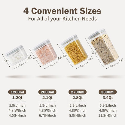 12 Pcs Pop Food Storage Containers Airtight Food Storage Containers Set