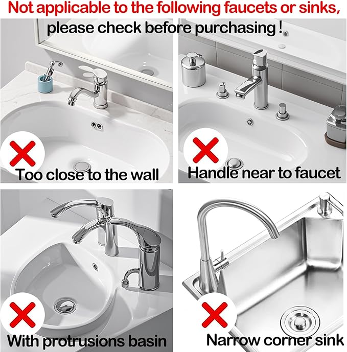 2 Pieces Kitchen Sink Splash Guard 8.3" Mini Sink Faucet Mat Faucet Handle Drip