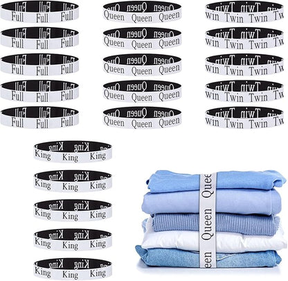 20PCS Bed Sheet Organizer Bands, Storage Labels and Sheet Keepers