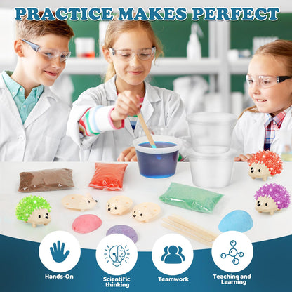 sdaymol Crystal Growing Kit for Kids - 4 Colors Hedgehog to Grow Fast in (24H),Science Experiments Learning & Educational Toys,Science Kits for Kids Age 8-12 STEM Project Gifts for Boys & Girls 6+