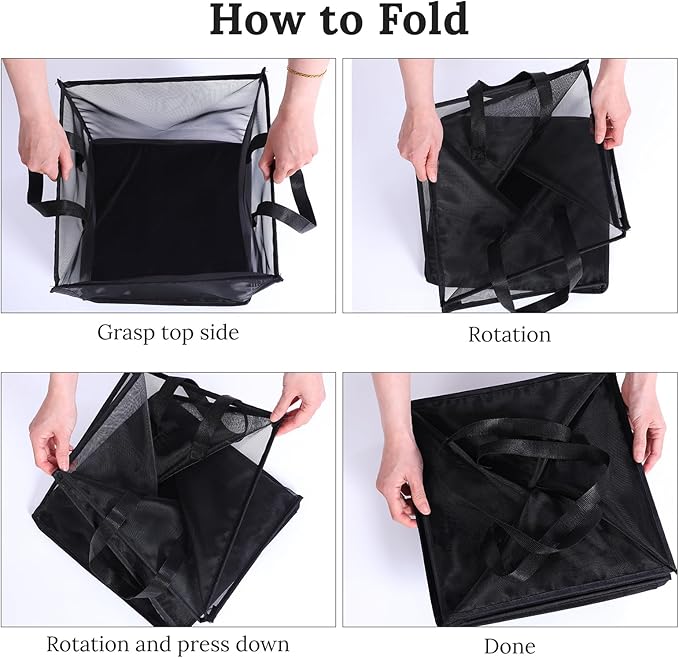 6 Pack Popup Laundry Hamper Collapsible Mesh Laundry Baskets