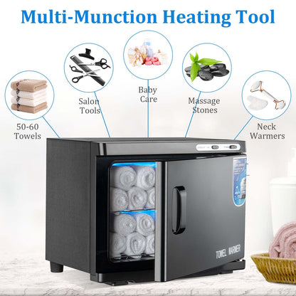 Small Hot Towel Warmer for Spa Home Salon Esthetician 2-in-1 5L Mini Personal Hot Towel Cabinet Towel Warmers Spa, Fast Heating Towel Heater Towel Steamer for Facials…