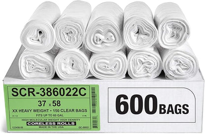 Aluf Plastics 55-60 Gallon Trash Bags Source Reduction Series Value High