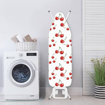 Cherry Print Durable Thick Padding Ironing Board Covers Stain Resistant Hook