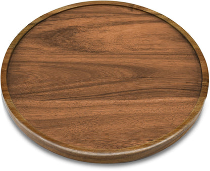 10" Acacia Wood Lazy Susan Organizer Kitchen Turntable for Cabinet Pantry Table Organization,2 Pack