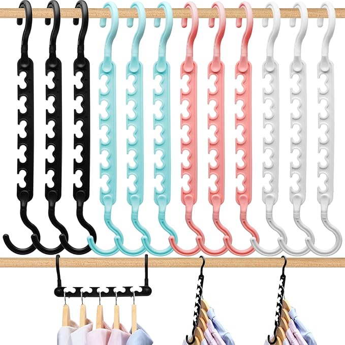 12-Pack-Closet-Organizers-and-Storage, Clothes-Organizer-Hangers