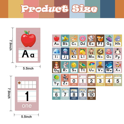 Adduster Alphabet Letters for Wall - ABC Alphabet Poster Classroom Wall Alphabet Alphabet Wall Chart Kindergarten Elementary Classroom Wall Decor Daycare Homeschool Supplies (Bohemia)