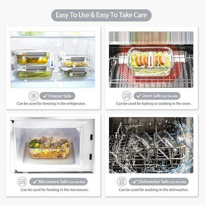 [10 pack Glass Meal Prep Containers