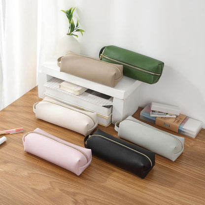 YONBEN Pencil Case Soft School Pencil Pouch Bag for Easy Carry Stylish and Durable (Pink,Faux leather)