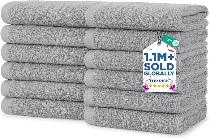 DAN RIVER 12 Pack Wash Cloths for Showering