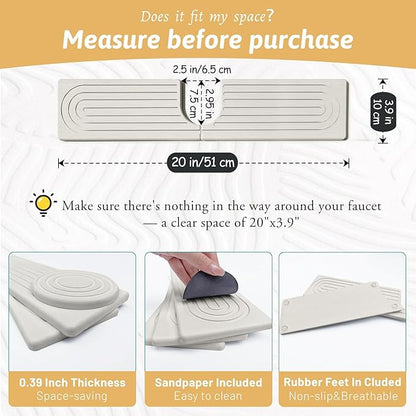 20'' Wider New Upgrade Faucet Mat