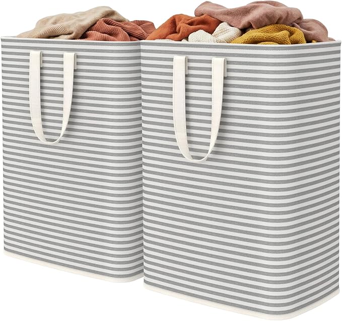 Lifewit 2 Pack Laundry Hamper Large Collapsible Laundry Baskets, Freestanding