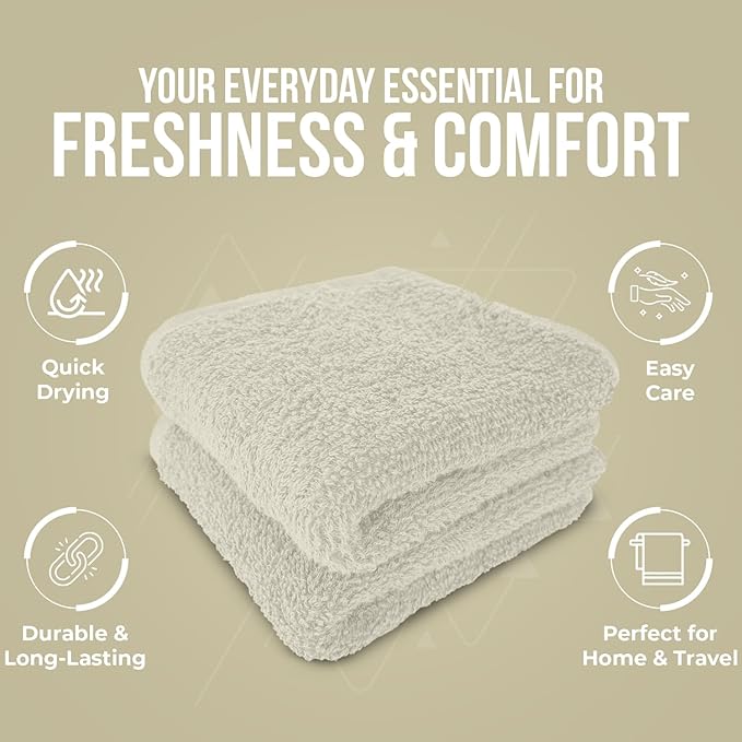 DAN RIVER 12 Pack Wash Cloths for Showering