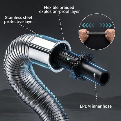 SR SUN RISE NSF Certified Filtered Shower Head with Handheld for Hard Water to Remove Chlorine High Pressure 9-Spray Setting (with Power Wash) Anti-Clog Nozzles (1 Filter, Chrome Silver)