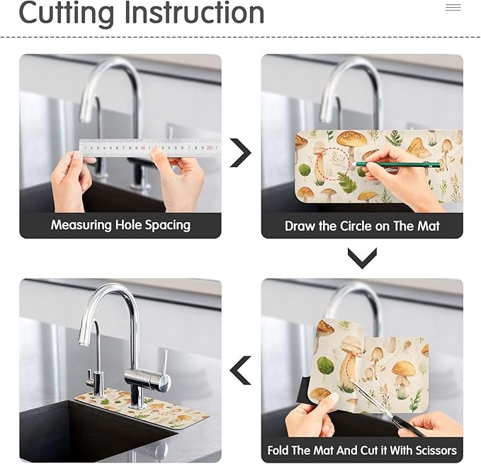 Kitchen Sink Splash Guard 2 PCS 14.7 Inch Sink Faucet Mat Splash Guard