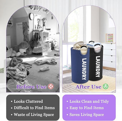 2Pcs 95L Collapsible Laundry Basket