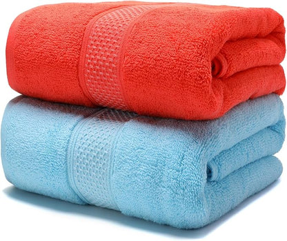 Cotton Bath Towels Set, 2-Piece Set Super Absorbent Quick Drying, Suitable