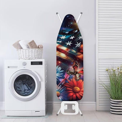 Butterfly 15x54 Ironing Board Cover USA Flag Elastic Edge Applicable Standard