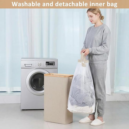 65L Slim Laundry Hamper, Narrow Laundry Basket