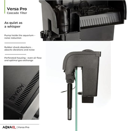 Aquael Versa Pro 40 Power Filter - Hang On Back Filter For Aquariums