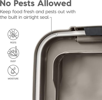 IRIS USA 30 lbs & 11 lbs Combo Airtight Dog Food Storage Container, Stackable