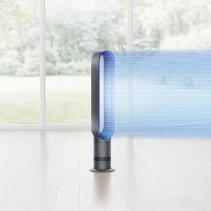Dyson Cool AM07 Air Multiplier Bladeless Tower Fan, 70° oscillation, 10 levels (Iron/Blue)