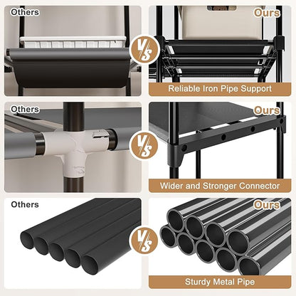 Portable Closet, Freestanding Wardrobe Closet Organizers and Storage, Open