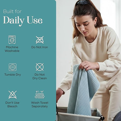 MosJos Kitchen Towels, Cotton Hand Towels, 18 x 28 Kitchen Linens