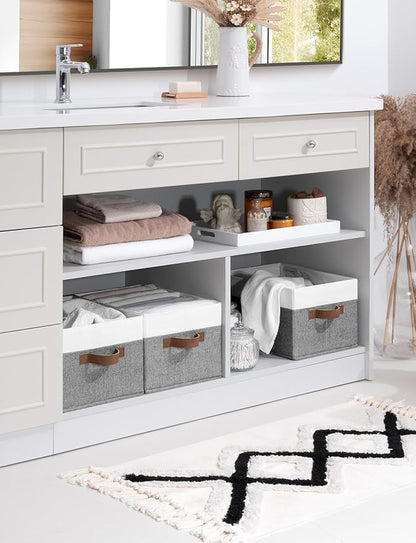 StorageWorks Fabric Shelf Baskets, Closet Organizers and Storage Basket