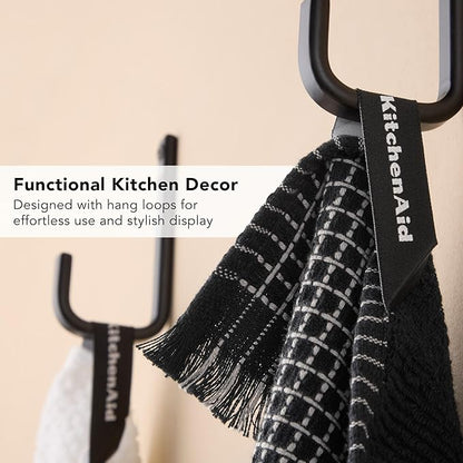 KitchenAid Gourmet Series Gridlines Kitchen Towels 3-Pack Set, 100% Cotton