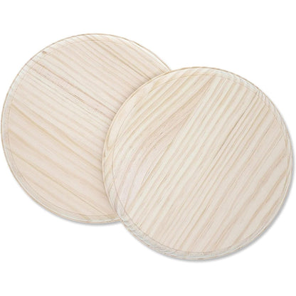 Bright Creations Unfinished Wood Bases - 8-Inch Edge-Glued Pine Rounds, 2-Pack - Smooth Surface for Painting & Decoupage - Wood Round Plaques & Wooden Discs for DIY Crafts