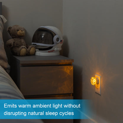 GE SleepLite Jewel LED Night Light, Plug-in, Always on, Amber, UL-Certified, Energy Efficient, Ideal Nightlight for Bedroom, Bathroom, Nursery, Hallway, Kitchen, 11286, 2 Pack
