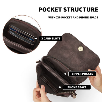 CHOLISS Small Crossbody Bags for Women, Vegan Leather Cell Phone Purse, Mini Travel Purse with Adjustable Strap