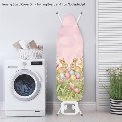 Tulip and Easter Bunny Ironing Board Covers Standard Size, Table Top Ironing