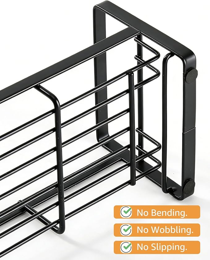 HULISEN Large Sponge Holder, 304 Stainless Steel Kitchen Soap Dispenser Caddy