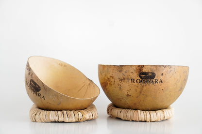 ROOTARA Handcrafted Organic Morro Bowl –Rustic Eco-Friendly Serving Bowl for Salad, Snacks, and Home Decor – Sustainable Artisan Kitchenware PLASTIC FREE (Small)