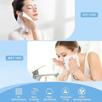 GRANNY SAYS Disposable Face Towel, Face Towelettes Disposable Biobased