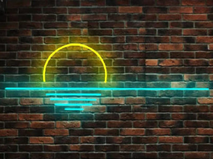 LED Decorative Lights USB Mountains Sunrise Sunset Led Neon Signs Home Decoration Wall Art Holiday Gift Brightness Adjustable 16.5''x11.8''