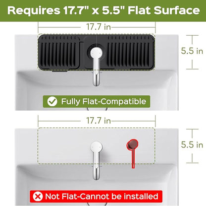 18 Inch Silicone Faucet Mat for Kitchen Sink Splash Guard – 2025 Upgraded