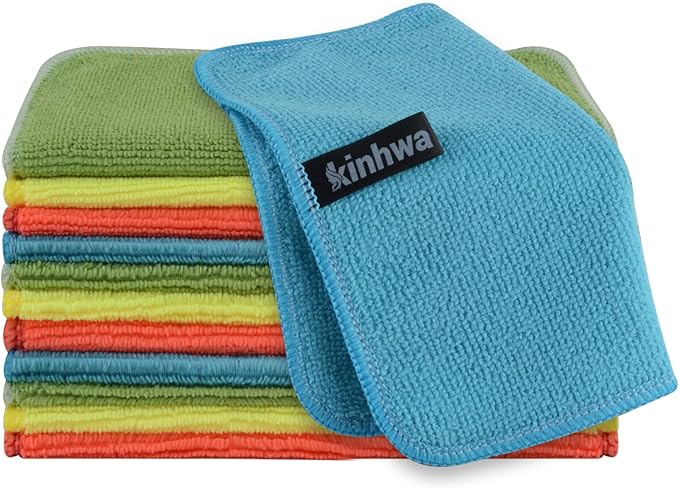 KinHwa Kitchen Washcloths for Dishes Absorbent Microfiber Dish Cloths Quick Dry