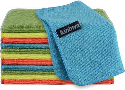 KinHwa Kitchen Washcloths for Dishes Absorbent Microfiber Dish Cloths Quick Dry
