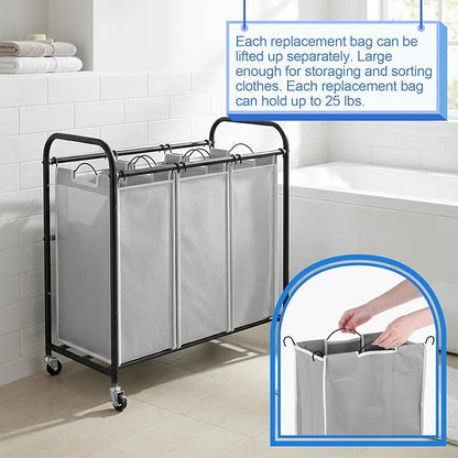 SHENLIU 3 Bag Laundry Sorter Replacement Bags