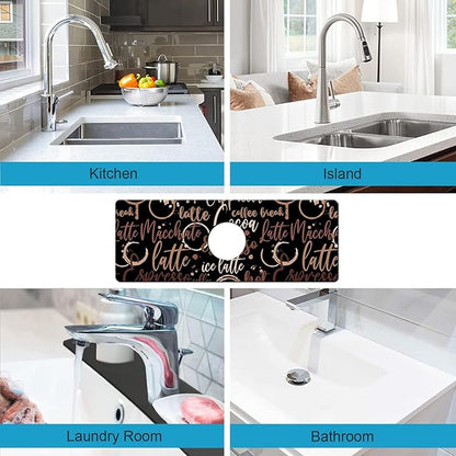 Kitchen Sink Splash Guard Faucet Mat Super Absorbent Fast Drying Mat Sink